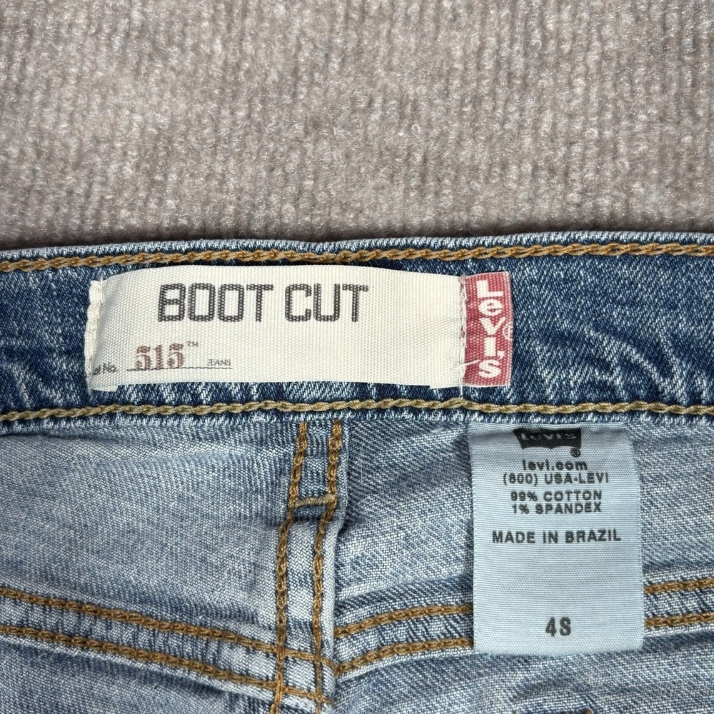 Vintage Levis 515 Jeans Womens 4S Bootcut Light Wash Blue Denim Western Y2K - Picture 10 of 16